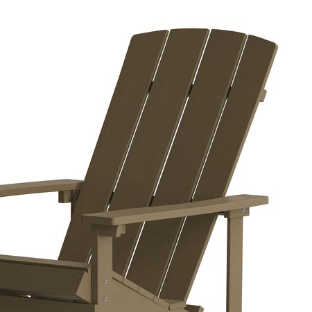 Flash Furniture Mahogany Poly Resin Adirondack Chairs, 4PK 4-JJ-C14501-MHG-GG